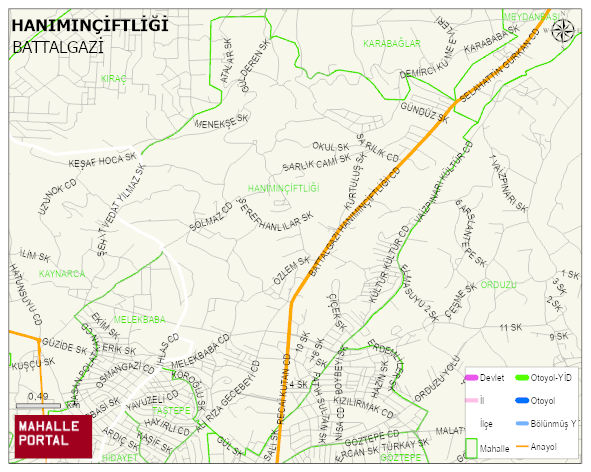HANIMINÇİFTLİĞİ Mahallesi Haritası | Mahalle Sokak Haritası