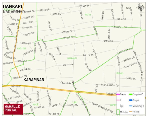 HANKAPI Mahallesi Haritası | Mahalle ve Köy Sınırı