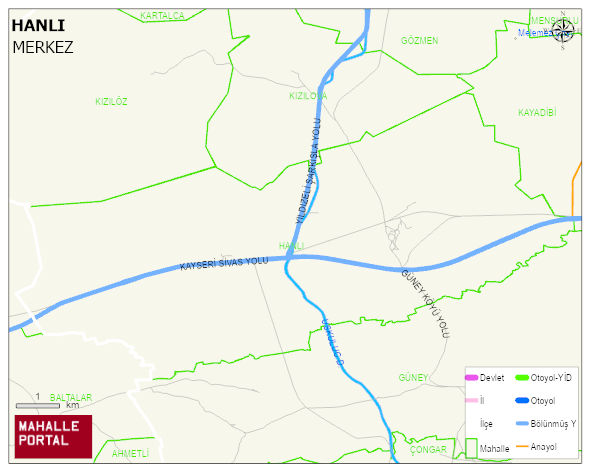HANLI Köyü Haritası | İnteraktif Köy ve Mahalle Sınırları