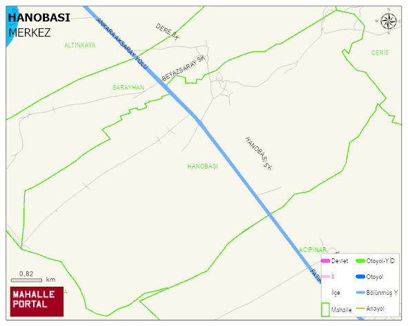 HANOBASI Köyü Haritası | Sayısal Bölge Görünümü