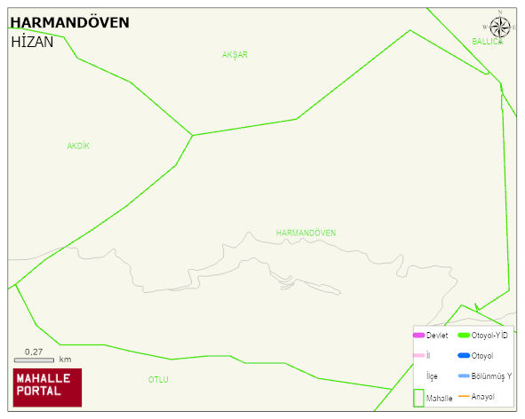 HARMANDÖVEN Köyü Haritası | Mahalle ve Köy Sınırı