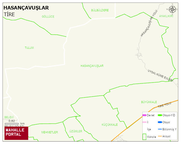 HASANÇAVUŞLAR Mahallesi Haritası | Dağlar, Ovalar ve Akarsu Bilgileri