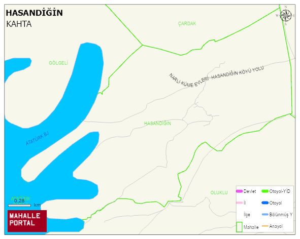 HASANDİĞİN Köyü Haritası | Mahalle ve Köy Sınırı