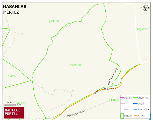 HASANLAR Köyü Haritası | Coğrafi Yapı ve Detaylı Haritası