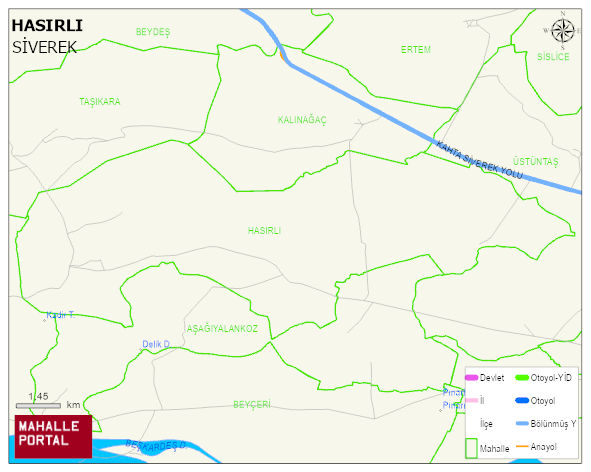 HASIRLI Mahallesi Haritası | İnteraktif Köy ve Mahalle Sınırları