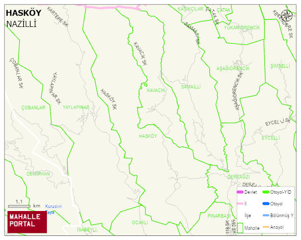 HASKÖY Mahallesi Haritası | Sayısal Bölge Görünümü