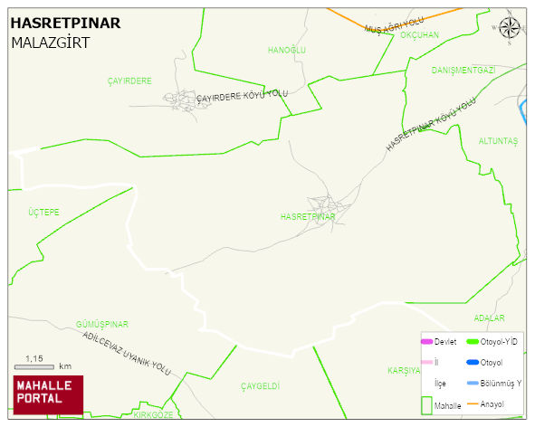 HASRETPINAR Köyü Haritası | Detaylı Köy ve Mahalle Görünümü