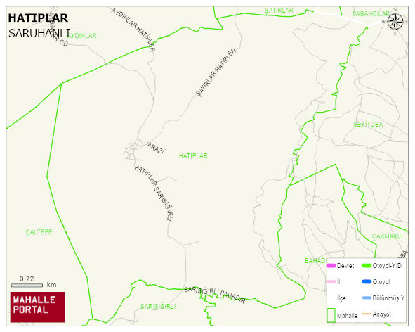 HATIPLAR Mahallesi Haritası | Detaylı Köy ve Mahalle Görünümü