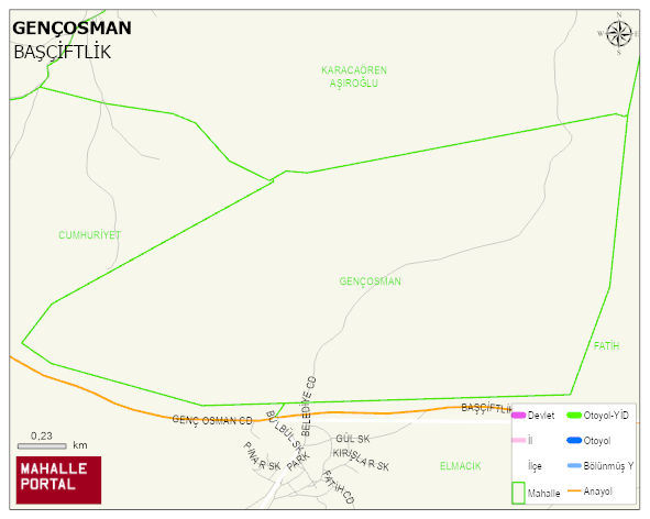 HATİPLİ BELDESİ GENÇOSMAN Mahallesi Haritası | İnteraktif Köy ve Mahalle Sınırları