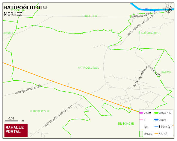 HATİPOĞLUTOLU Köyü Haritası | Coğrafi Yapı ve Detaylı Haritası