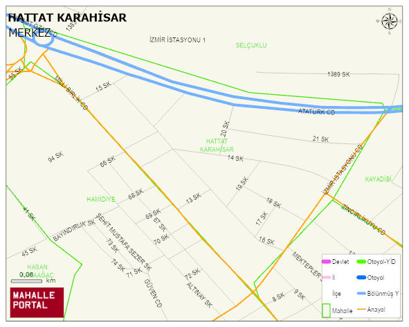 HATTAT KARAHİSAR Mahallesi Haritası | Uydu Görüntüsü ve Harita Detayları