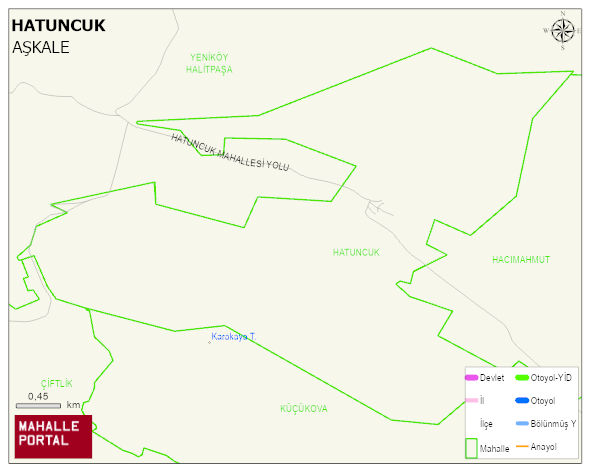 HATUNCUK Mahallesi Haritası | Mahalle ve Köy Sınırı