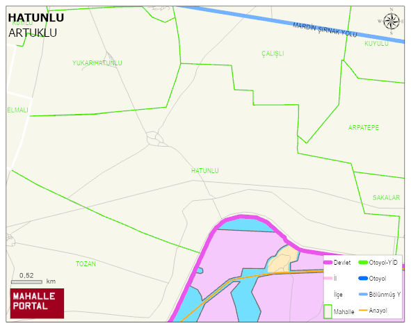 HATUNLU Mahallesi Haritası | İnteraktif Köy ve Mahalle Sınırları