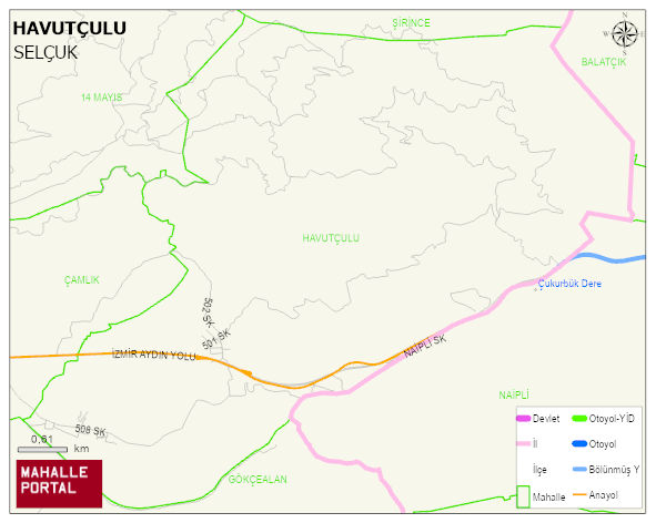 HAVUTÇULU Mahallesi Haritası | Dağlar, Ovalar ve Akarsu Bilgileri