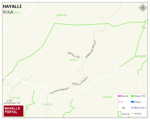 HAYALLİ Mahallesi Haritası | Detaylı Köy ve Mahalle Görünümü