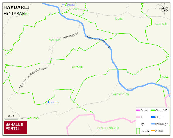 HAYDARLI Mahallesi Haritası | Yükselti ve Doğa Özellikleri