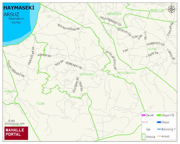 HAYMASEKİ Mahallesi Haritası | İnteraktif Köy ve Mahalle Sınırları