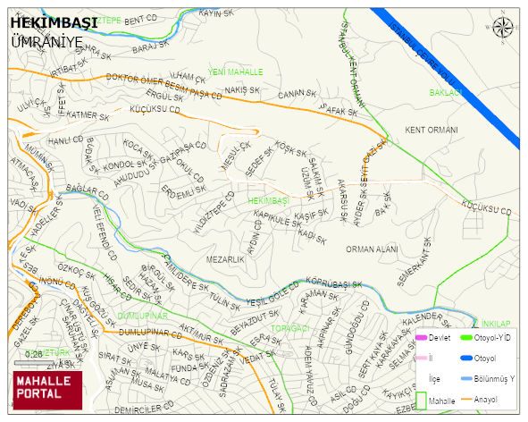 HEKİMBAŞI Mahallesi Haritası | Detaylı Köy ve Mahalle Görünümü