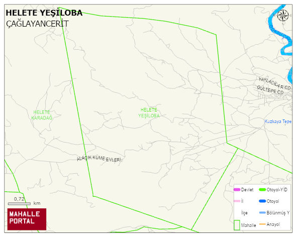 HELETE YEŞİLOBA Mahallesi Haritası | İnteraktif Köy ve Mahalle Sınırları