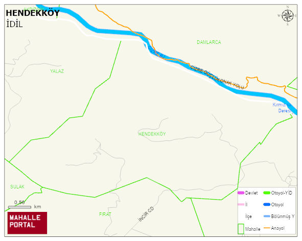 HENDEKKÖY Köyü Haritası | Mahalle Sokak Haritası