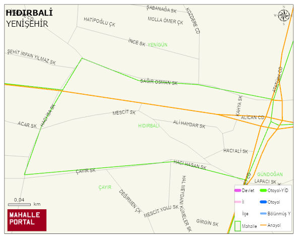HIDIRBALİ Mahallesi Haritası | Mahalle Sokak Haritası