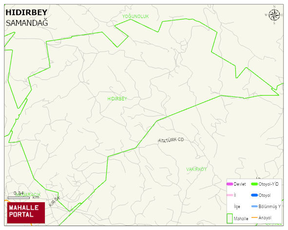 HIDIRBEY Mahallesi Haritası | Mahalle ve Köy Sınırı