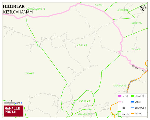 HIDIRLAR Mahallesi Haritası | Dağlar, Ovalar ve Akarsu Bilgileri