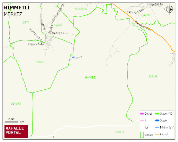 HİMMETLİ Köyü Haritası | İnteraktif Köy ve Mahalle Sınırları