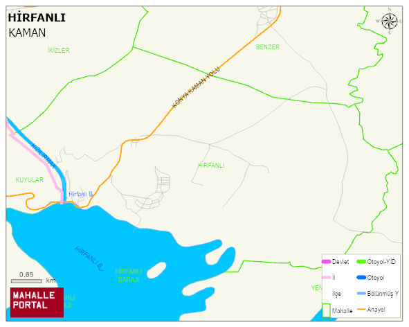 HİRFANLI Köyü Haritası | Uydu Görüntüsü ve Harita Detayları
