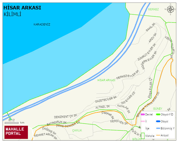 HİSAR ARKASI Mahallesi Haritası | Coğrafi Yapı ve Detaylı Haritası