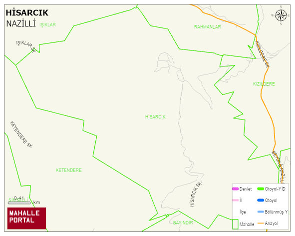 HİSARCIK Mahallesi Haritası | Coğrafi Yapı ve Detaylı Haritası