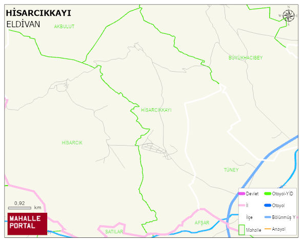 HİSARCIKKAYI Köyü Haritası | Güncel Mahalle ve Köy Haritası