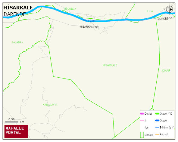 HİSARKALE Mahallesi Haritası | Mahalle Sokak Haritası