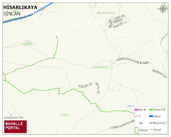 HİSARLIKAYA Mahallesi Haritası | Detaylı Köy ve Mahalle Görünümü