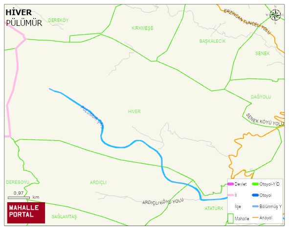 HİVER Mahallesi Haritası | Mahalle ve Köy Sınırı