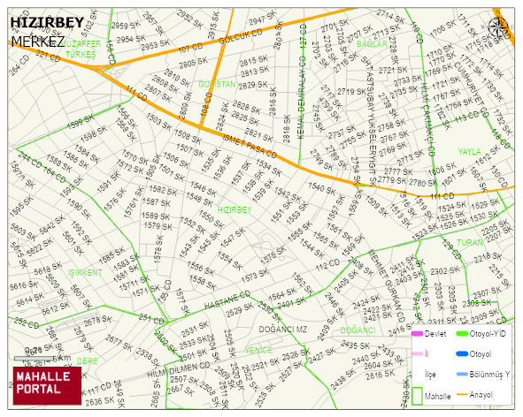HIZIRBEY Mahallesi Haritası | Güncel Mahalle ve Köy Haritası