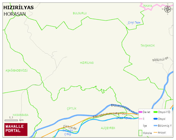 HIZIRİLYAS Mahallesi Haritası | Coğrafi Yapı ve Detaylı Haritası