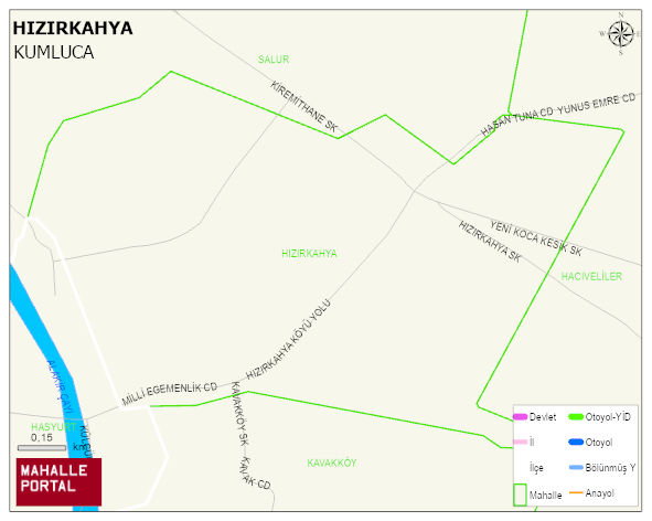 HIZIRKAHYA Mahallesi Haritası | Yükselti ve Doğa Özellikleri