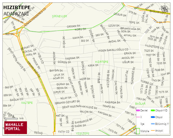 HIZIRTEPE Mahallesi Haritası | İnteraktif Köy ve Mahalle Sınırları