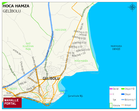 HOCA HAMZA Mahallesi Haritası | Coğrafi Yapı ve Detaylı Haritası