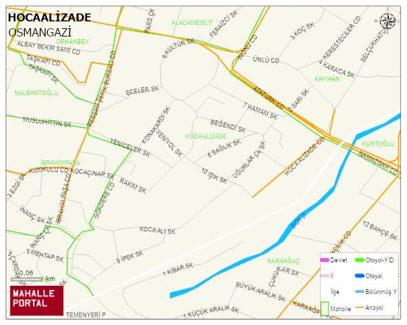 HOCAALİZADE Mahallesi Haritası | Güncel Mahalle ve Köy Haritası