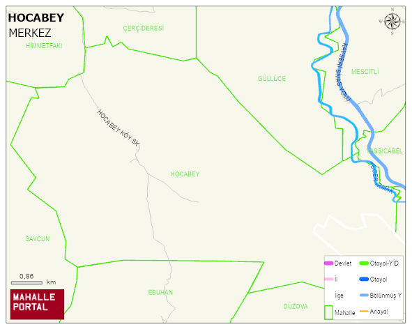 HOCABEY Köyü Haritası | Coğrafi Yapı ve Detaylı Haritası