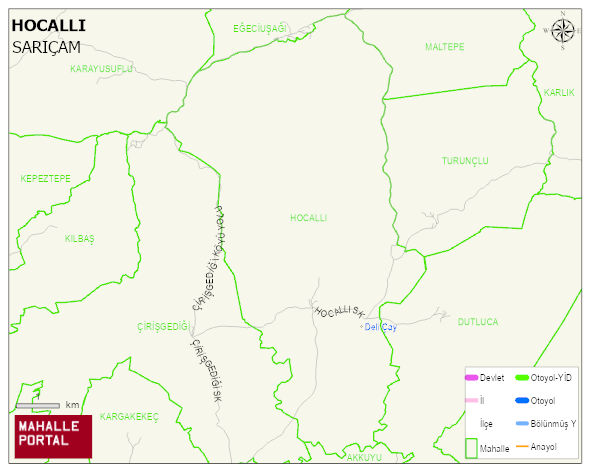 HOCALLI Mahallesi Haritası | Mahalle ve Köy Sınırı