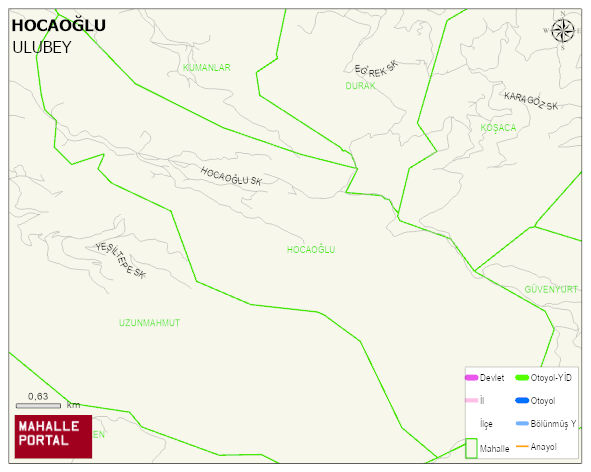 HOCAOĞLU Mahallesi Haritası | Güncel Mahalle ve Köy Haritası
