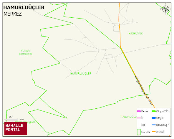 HAMURLUÜÇLER Köyü Haritası | Yükselti ve Doğa Özellikleri