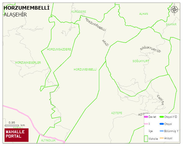 HORZUMEMBELLİ Mahallesi Haritası | Coğrafi Yapı ve Detaylı Haritası