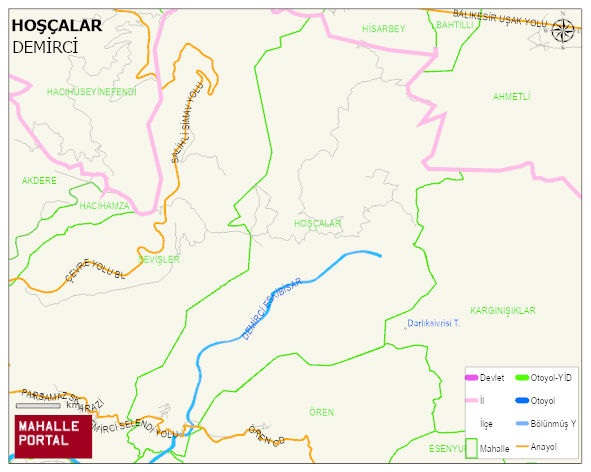 HOŞÇALAR Mahallesi Haritası | Güncel Mahalle ve Köy Haritası