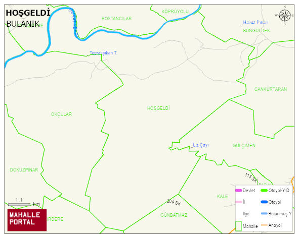 HOŞGELDİ Köyü Haritası | Coğrafi Yapı ve Detaylı Haritası
