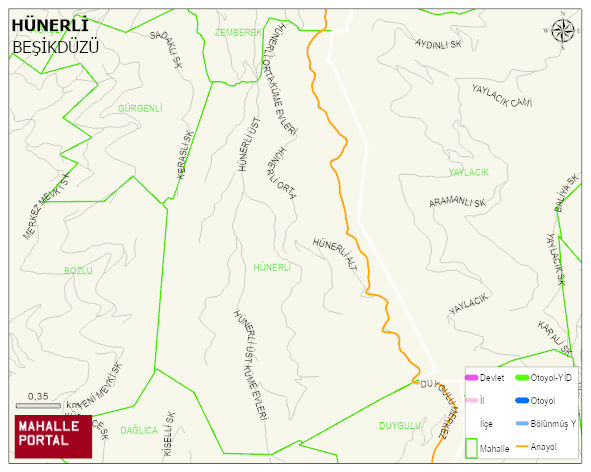 HÜNERLİ Mahallesi Haritası | Uydu Görüntüsü ve Harita Detayları