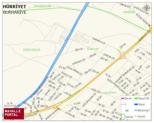 HÜRRİYET Mahallesi Haritası | Uydu Görüntüsü ve Harita Detayları